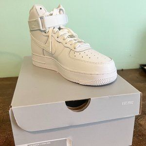 Nike Air Force 1 High Top - White - Youth 3.5 Unisex Boys Girls